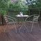 Flash Furniture Lila 23.5in Square Glass Top Metal Table with 2 Silver Aluminum Slat Stack Chairs TLH-0731SQ-017CSV2-GG - alternate 8